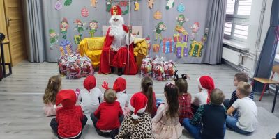 Wizyta Świętego Mikołaja w przedszkolu